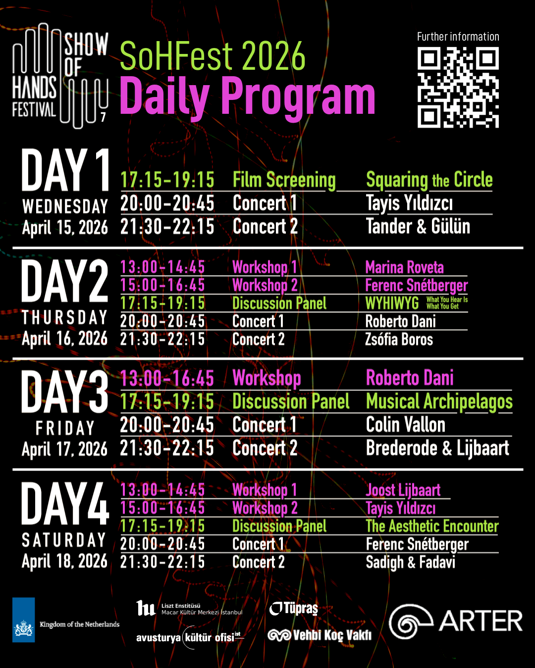 SoHFest 2026 Instanbul Daily Program