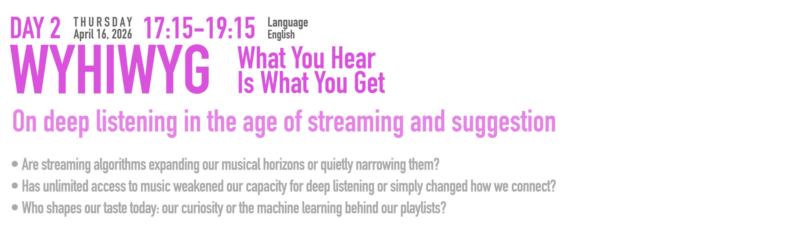 Panel Discussion at SOHFest 2026 | Show of Hands Festival in Istanbul